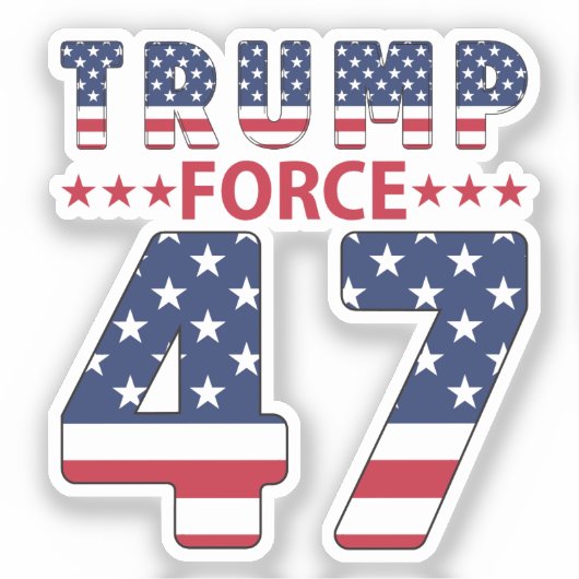 Trump Force 47 Sticker (Voorkant)