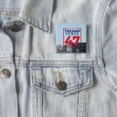 Trump Force 47 verkiezingen Vierkante Button 5,1 Cm (In situ)