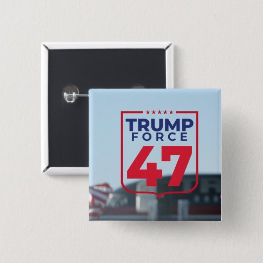 Trump Force 47 verkiezingen Vierkante Button 5,1 Cm (Voorkant /achterkant)