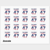Trump Force 47 Vierkante Sticker (Vel)