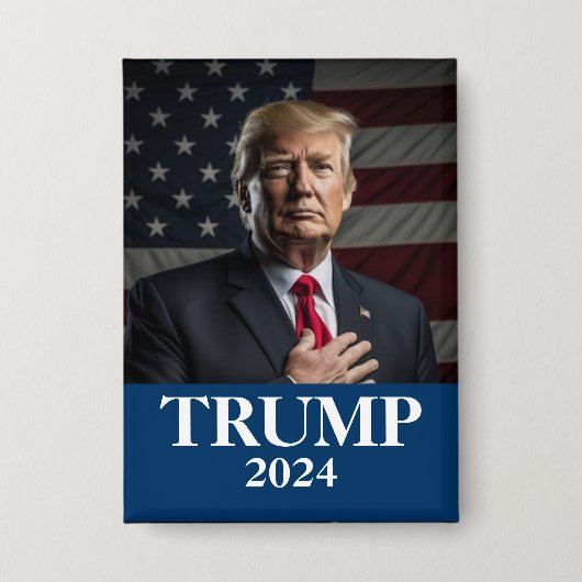  Trump-foto - president  Button (Voorkant)