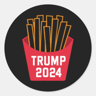 Trump Franse Frieten 2025 Trump 2025 Trump Friet Ronde Sticker