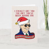 Trump Free KerstPresident Joe Biden Funny Feestdagen Kaart (Voorkant)