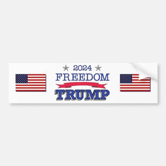 TRUMP FREEDOM 2024 BUMPERSTICKER (Voorkant)