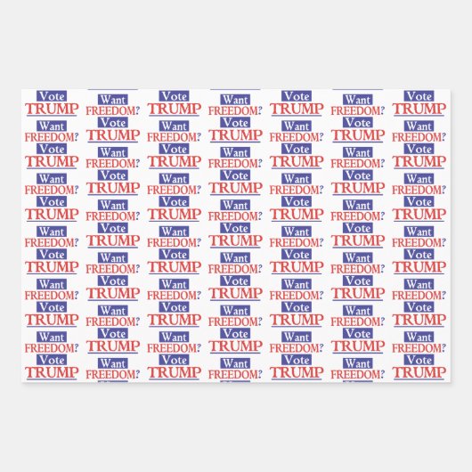 Trump Freedom Wrapping Paper (Voorkant)