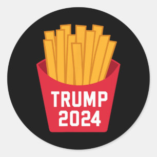 Trump Fries 2024 Trump 2024 Trump Fries 1 Ronde Sticker