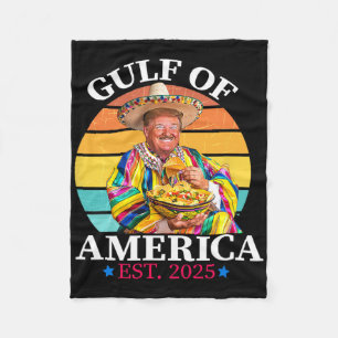 Trump Funny Gulf of US America EST 2025 Fleece Deken