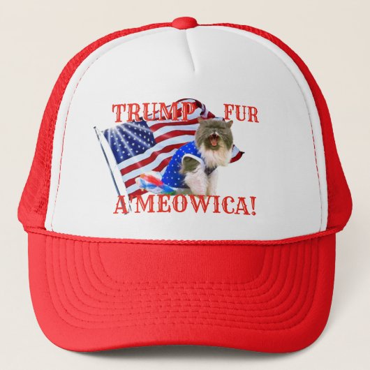 TRUMP Fur A'meowica! Kat Trucker Pet (Voorkant)
