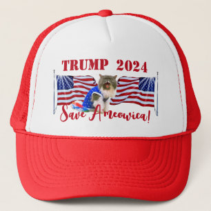 TRUMP Fur A'meowica! Schattigee kat Trucker Pet