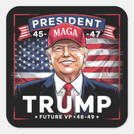 Trump Future VP 48-49 Vierkante Sticker