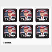 Trump Future VP 48-49 Vierkante Sticker (Vel)