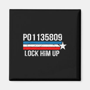 Trump GA Boekingsnummer Fulton County Jail Lock Hi Magneet