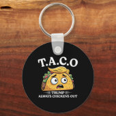 Trump Gaat Altijd Op De Loop Taco Grappige Taco Tr Sleutelhanger (Voorkant)