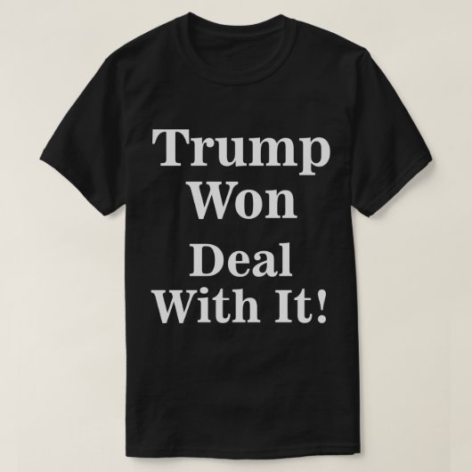 Trump gaat ermee om! t-shirt (Design voorkant)