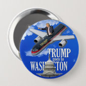Trump gaat naar Washington Ronde Button 4,0 Cm (Voorkant /achterkant)