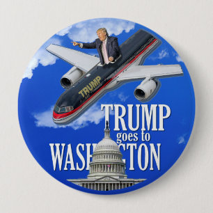 Trump gaat naar Washington Ronde Button 4,0 Cm