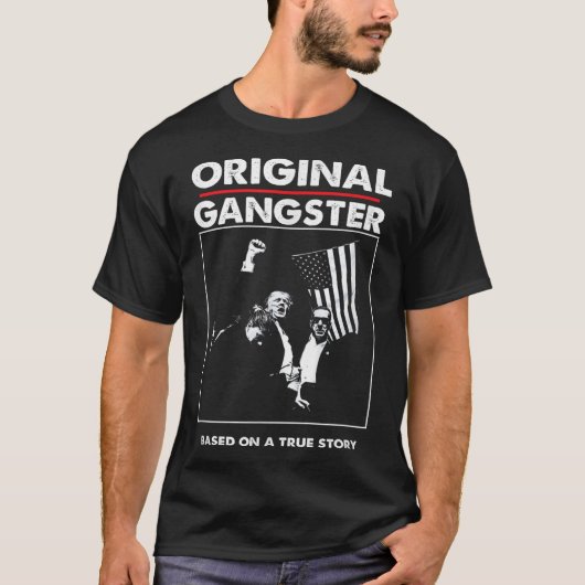 Trump-gangster voor President 47 Patriotic T-shirt (Voorkant)