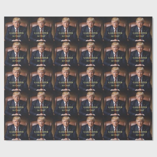Trump Gasmasker-in-Chief Cadeaupapier (Vlak)