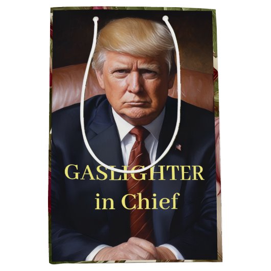 Trump Gasmasker-in-Chief Medium Cadeauzakje (Voorkant)