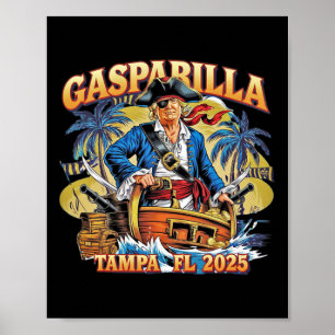 Trump Gasparilla Tampa FL 2025 Piratenfestival Poster