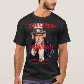 Trump Gearresteerd Dinsdag 2023 Oom Sam T-shirt (Voorkant)