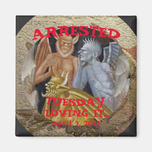 Trump Gearresteerd Magneet (Voorkant)