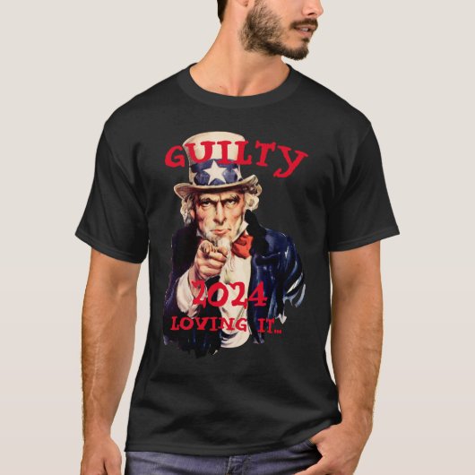 Trump gearresteerd Veroordeeld 2024 Uncle Sam MOK  T-shirt (Voorkant)