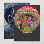 Trump Gearresteerd Veroordeeld Partij Feest Kaart (Voorkant / Achterkant)