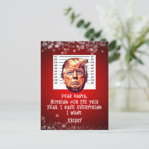 Trump gearresteerde dromen komen uit Kerstmis Briefkaart
