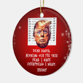 Trump gearresteerde dromen komen uit Kerstmis Keramisch Ornament (Links)