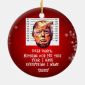 Trump gearresteerde dromen komen uit Kerstmis Keramisch Ornament (Achterkant)