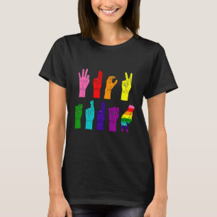 Trump Gebarentaal Subtiele Anti Trump Lgbtq T-shirt