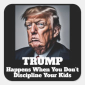 Trump gebeurt vierkante sticker (Voorkant)