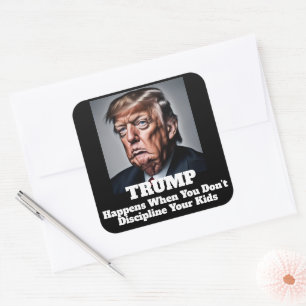 Trump gebeurt vierkante sticker