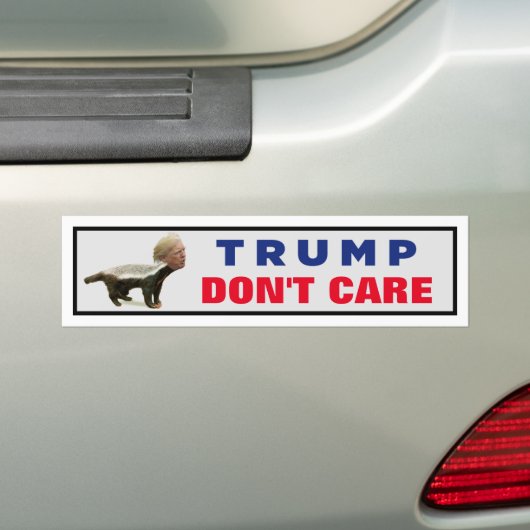 Trump geeft er niet om bumpersticker (Op auto)