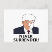 Trump geeft nooit Mok Briefkaart (Voorkant)