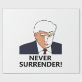 Trump geeft nooit Mok Cadeaupapier (Vlak)