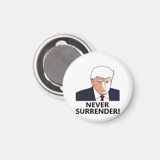 Trump geeft nooit Mok Magneet (Voorkant / Achterkant)