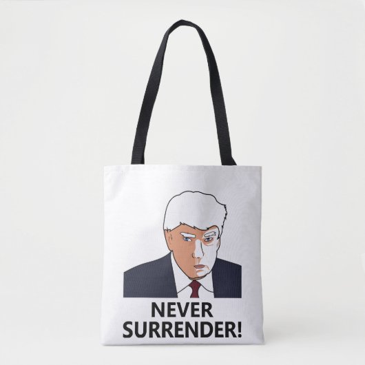 Trump geeft nooit Mok Tote Bag (Voorkant)