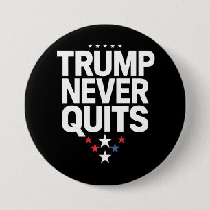 Trump Geeft Nooit Op Patriottische Stem Trump 2024 Ronde Button 7,6 Cm