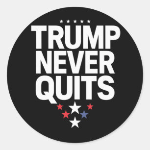 Trump Geeft Nooit Op Patriottische Stem Trump 2024 Ronde Sticker