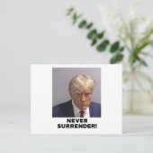 Trump geeft zich nooit over briefkaart (Staand voorkant)