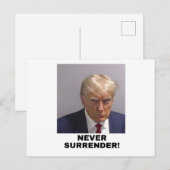 Trump geeft zich nooit over briefkaart (Voorkant / Achterkant)