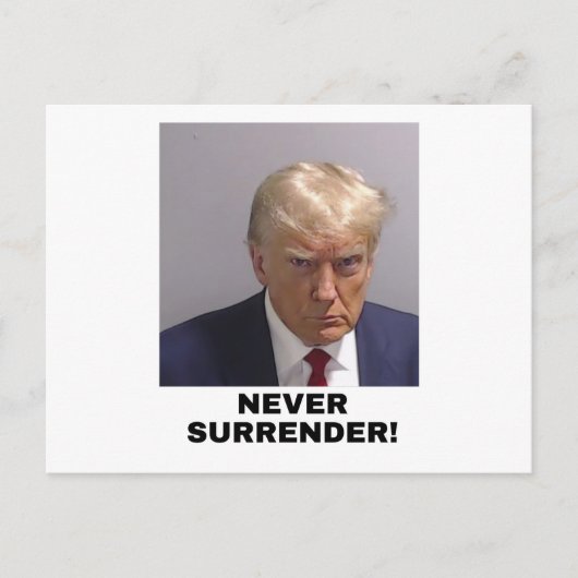 Trump geeft zich nooit over briefkaart (Voorkant)