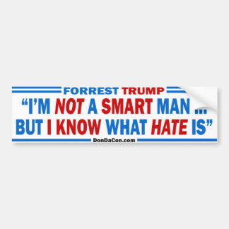 Trump geen slim Man Bumpersticker