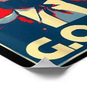 Trump Geit Middelvinger Verkiezing 2024 Republikei Poster (Hoek)