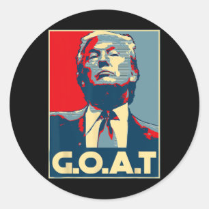 Trump Geit Middelvinger Verkiezing 2024 Republikei Ronde Sticker