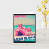 Trump Geit Zomer 2024 Retro Funny Pink Donald Tru Kaart (Gele Bloem)