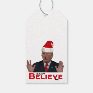 Trump, geloof me niet cadeaulabel