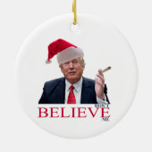 Trump, geloof me niet keramisch ornament (Achterkant)